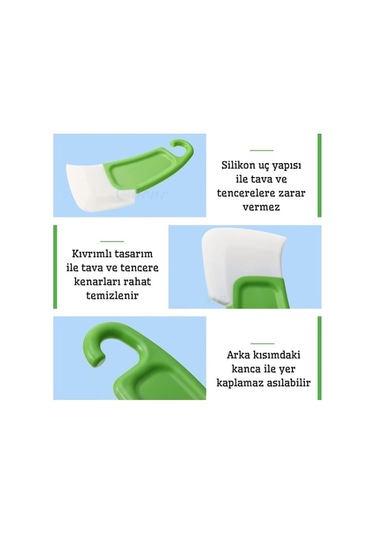 Büro Ev Ofis Mutfağı İçin Silikon Uçlu Kazıyıcı Bulaşık Temizleme Spatulası Diğer