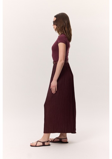 Crush Saten Etek Bordo Bordo