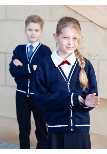 İ-sheep Okul İçin Sıcak Örgü Hırka Kazak 264582085 Mavi