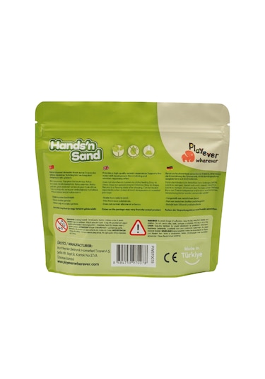 Playever Hands'n Sand Doğal Kinetik Oyun Kumu 500gr - Yeşil YEŞİL