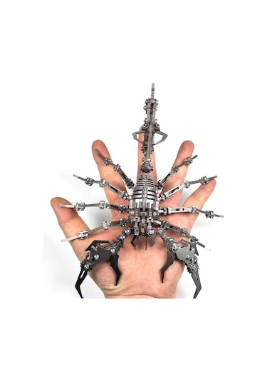 3d Metal Akrep Modeli Mekanik Tasarım, Premium Masaüstü Dekor & Koleksiyon Figürü