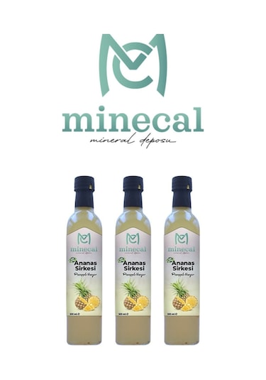 Ananas Sirkesi 3x500 Ml %100 Katkısız Doğal Şekersiz Koruyucu Içermez