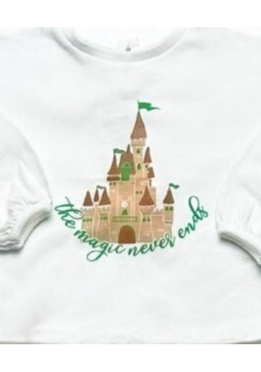 Kız Bebek Magic Never Yazılı Şortlu Takım-14851 Yesil