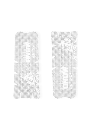 Flaş Desen-bisiklet Krank Koruyucu Yapışkan Film Anti-çarpışma Dağ Bisikleti Krank Koruyucu Film Kapak Bisiklet Parçaları Aksesuarları Beyaz