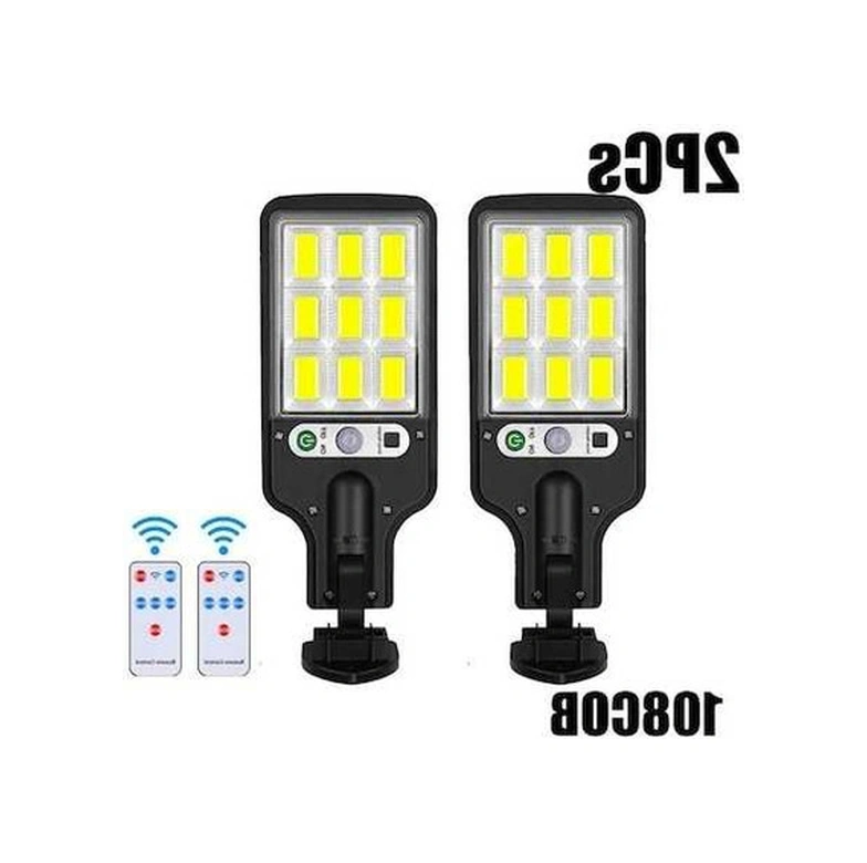 Tongxida 2 Adet 108 Cob Güneş Işıkları, 3 Modlu Su Geçirmez Hareket Sensörü, Güvenlik Aydınlatma, Duvar Sokak Lambası, Bahçe 2pcs