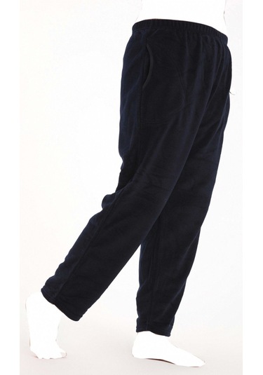 Lüx Polar Cepli Kışlık Kadın Pijama Altı Ra1 Siyah