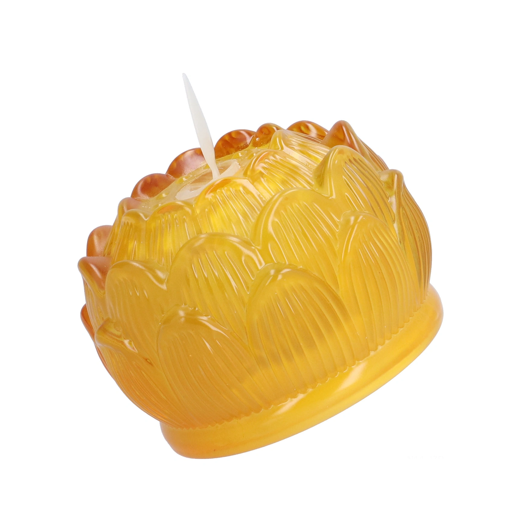 Geeroyoo Mavi Simülasyon Cam Led Lotus Aydınlatma, Buhara Stili Ev Dekorasyonu, Ofis, Otel, Çay Evi İçin Kullanıma Uygun, Sarı Işık, Pil Gerekli Pil Dahil Değil Diğer