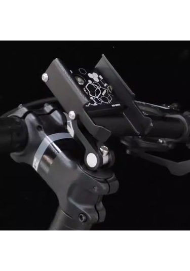 Gajeena Bisiklet Telefon Tutucu Alüminyum 360 Derece Döner 180 Derece Ayar Özelliği Dağ Bisikleti Uyumlu Sürüş Aleti Siyah