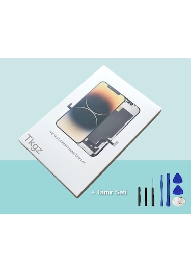 Tkgz - Apple Uyumlu iPhone 13 Pro Lcd Ekran Dokunmatik A+a Kalite + Montaj Seti