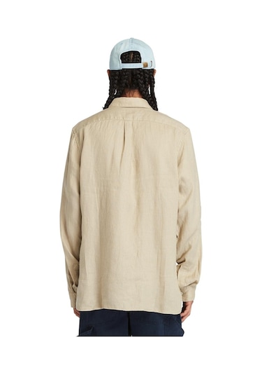 Timberland Tb0a66b9 Linen Chest Pocke Bej Erkek Gömlek Bej
