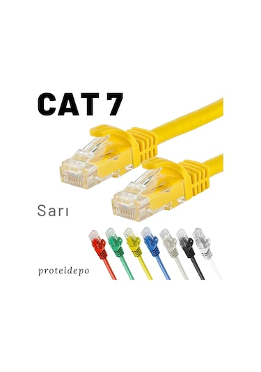 Irenis Cat7 Kablo Ethernet Network Internet Lan Ağ Kablosu 15 M Sarı