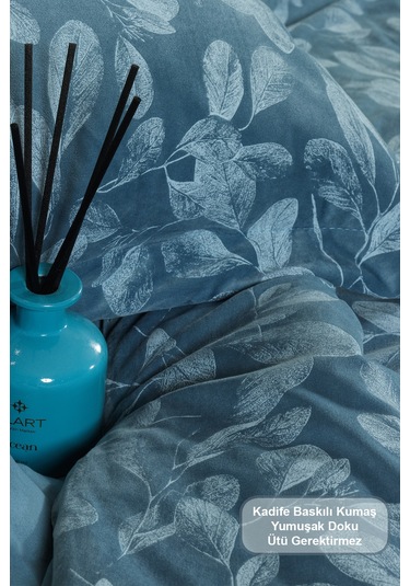 Elart Stella Comfort Uyku Seti Yatak Örtüsü Çift Kişilik 3 Parça 220x240 Cm Mavi Mavi