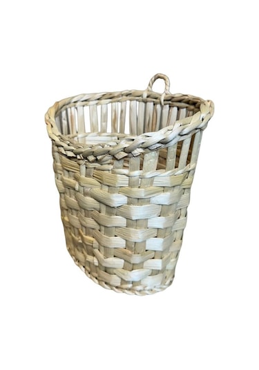 Uretti - Okay 5711 4425 El Yapımı Rattan Hasır Örgülü Dekoratif Sepet Bej