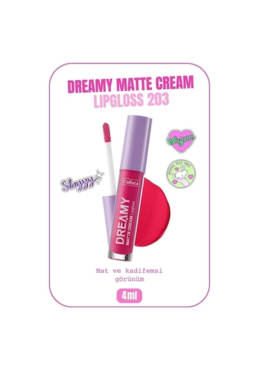 Callista Dreamy Matte Cream Lipgloss Mat Görünümlü Dudak Parlatıcısı - 203 What A Cutie - Pembe