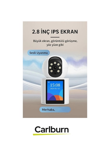 2.8 İnç Ips Ekranlı Çift Taraflı Seslendirme Hareket Algılama 4mp Lens 2.4 Ghz Akıllı Ev Kamerası
