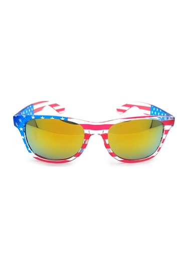 Patriotic Clear Frames Klasik Amerikan Bayrağı Güneş Gözlüğü B Çok Renkli