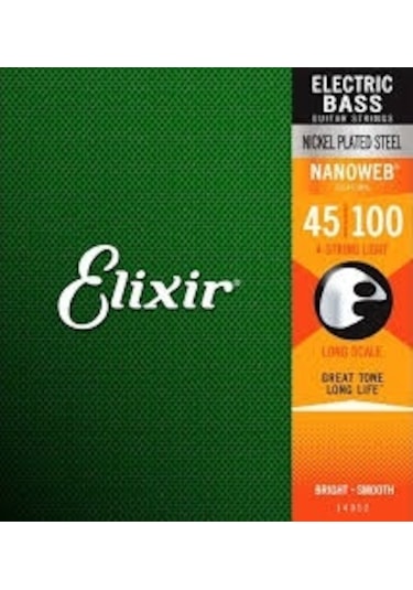 Elixir 14052 Nanoweb Light 4 Telli Bas Gitar Teli 45-100