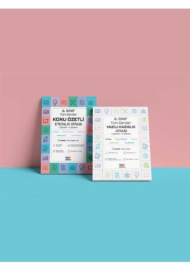 6. Sınıf Tüm Dersler Konu Özetli Yazılı Hazırlık Seti 1 Ve 2. Dönem