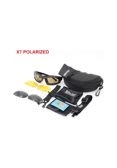 Daisy X7 Uv400 Polarize Değişebilir 4 Lensli Motorsiklet Gözlüğü N11.416