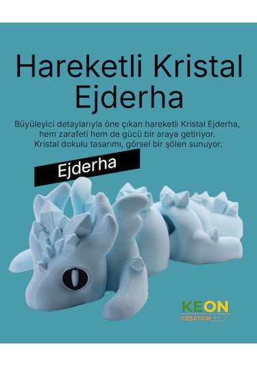 Hareketli Kristal Ejderha Oyuncak Ejderha