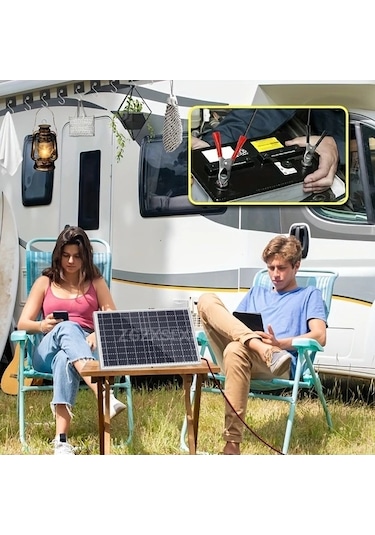 Trendooze 18v Taşınabilir Güneş Panelleri Rv Karavanı İçin 50a 100a Kontrolcü Kit Usb Şarj