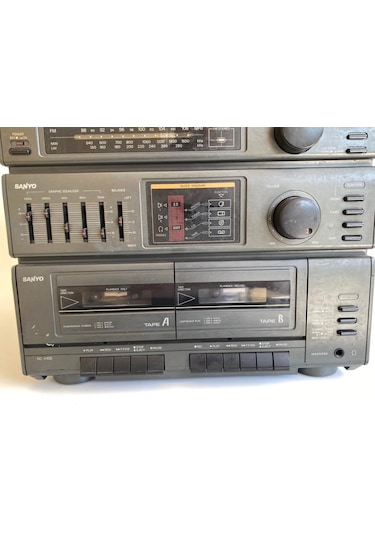 Sanyo Dc-X100 Radyo Kaset Pikap Çalar Müzik Seti 2. El B10