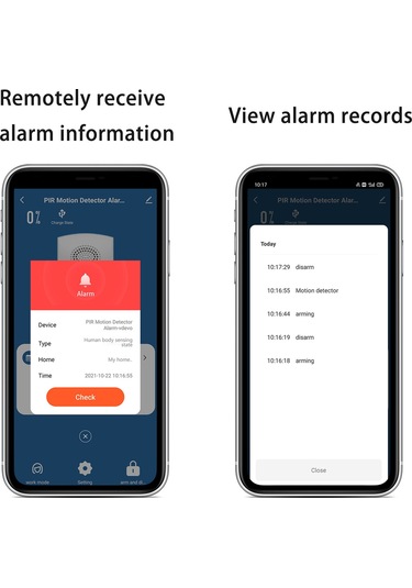 Yunboo Bluetooth Ve Wifi İle Ev Güvenliği Alarm Sistemi, 25kg Evcil Hayvan Engeli, 100db Sesli Işık Alarmı, Usb Besleme