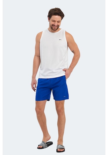 Slazenger Rabı In Erkek Cepli Deniz Şortu Saks Mavi Mayo Saks Mavi