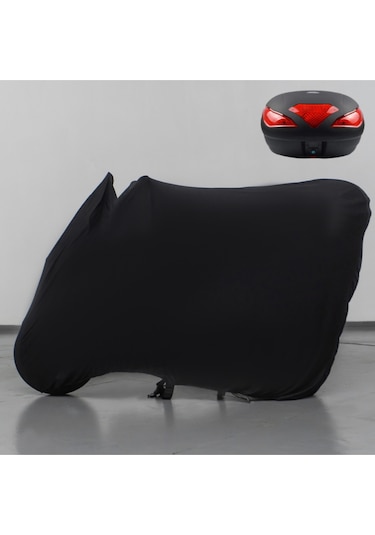 Kuba Filinta 200 Çantalı Siyah Kumaş Motosiklet Branda Motor Penye Branda