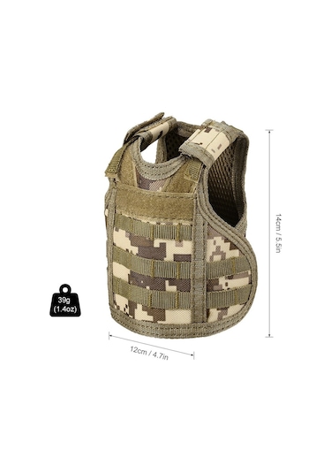 3 Paket Mini Molle Yelek Taktik Noel Bira Şişesi Bira Yelek Kapağı Askeri Kişisel Şişe İçecek Seti Çok Renkli