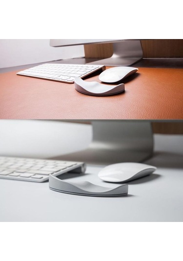 Gri Fomken Ergonomik Mouse Pad Silikon Jel Kaymaz Düzene Bilek Desteği Mat Mouse Pad Ofis Oyun Pc Için