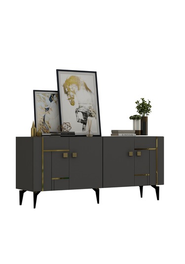 Maddera Konsol Antrasit-altın