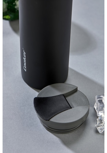 Cooker 400 Ml Paslanmaz Çelik Mug Kahve Çay Termosu Ckr2041 Siyah - 6 Saat Sıcak Soğuk - Kamp, Outdoor, Piknik, Ofis, Otel, Kafe, Okul, Seyahat Siyah