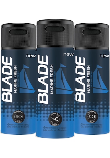 Blade Marine Fresh Erkek Sprey Deodorant 3 x 150 ML