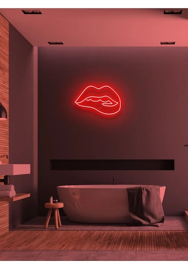 Twins Led Dudak Figürlü Neon Tabela Kırmızı Model:model:50113366 Kırmızı