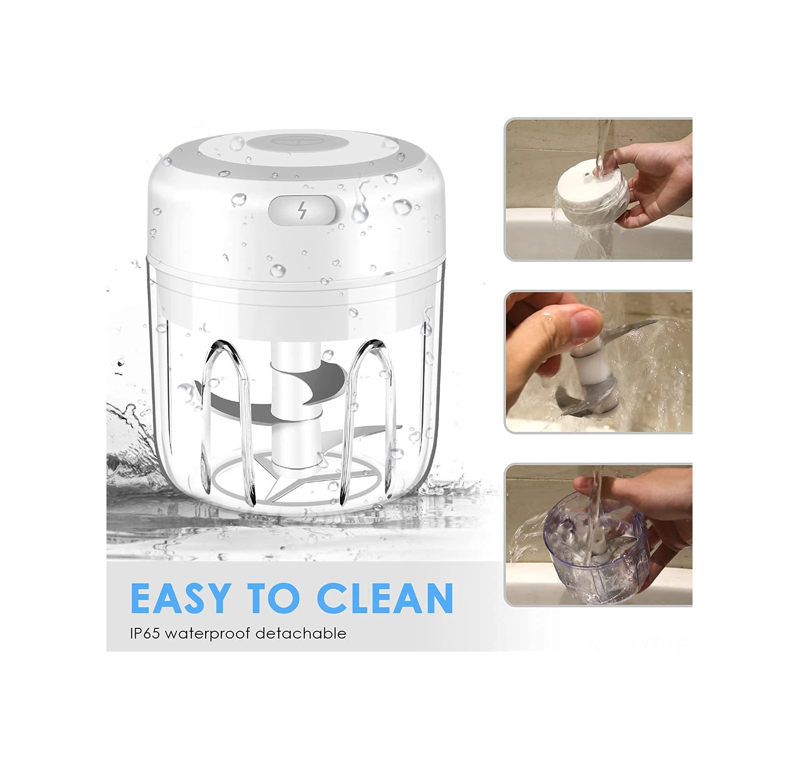 Youtek Usb Şarjlı 250ml Mini Elektrikli Zeytinyağlı Biber Dilimleyici - 304 Çelik Bıçaklı, Tam Gövde Su Geçirmez, Mutfak Araçları Yeşil