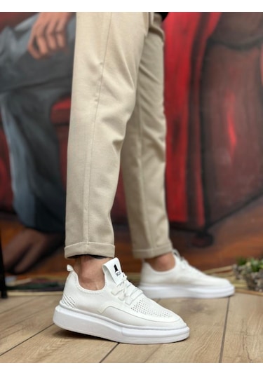 Ba0375 Özel Örme Triko Tarz Beyaz Taban Spor Ayakkabı