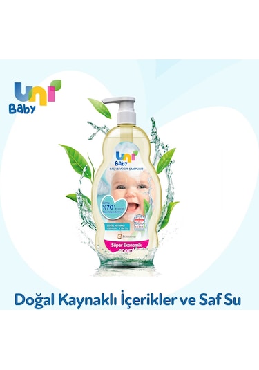 Uni Baby Bebek Saç ve Vücut Şampuanı 3 x 900 ML