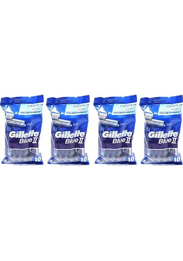 Gillette Blue2 Kullan-At Tıraş Bıçağı 4 x 10'lu