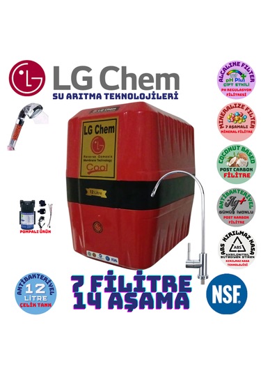 Lg Chem Cool Krmz Syh 12 Lt 7fl 14 Aşama Pompalı Su Arıtma Cihazı
