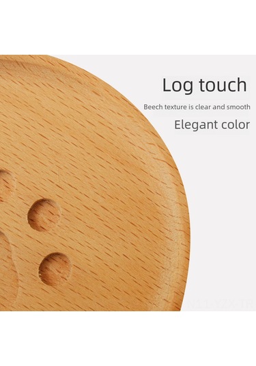 Yaozixa Japon Gaya Açıkçay Ahşap Ayak Desenli Isı Dayanıklı Kaymaz Engelleyici Bardak Altlığı Yuvarlak Diğer