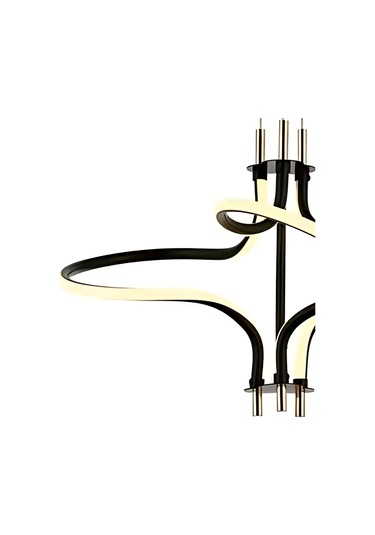Clarita 3 Renkli Led Avize Siyah
