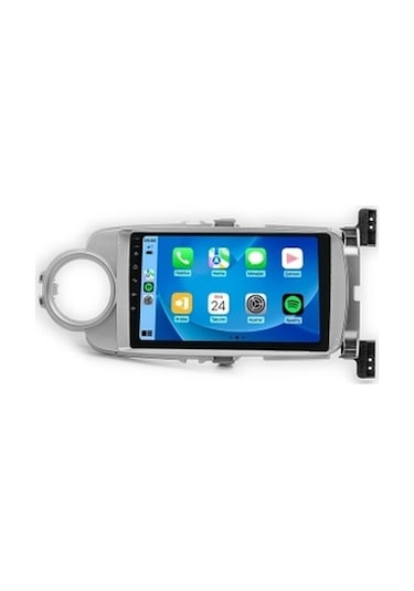 Toyota Yaris 2012-2019 Gri 4gb Ram 64gb Hafıza 8 Çekirdek Carplay Kamera Android Multimedya 9"