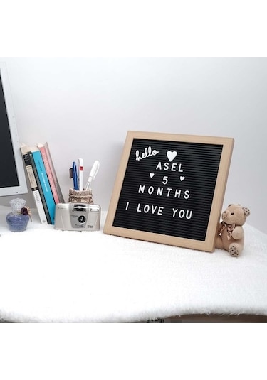 Değiştirilebilir Ahşap Görünümlü Yazı Panosu Mesaj Tahtası