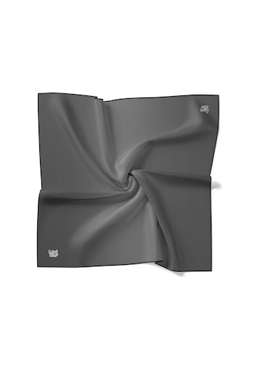 Levidor Twill İpek Eşarp - Degrade - Füme Gri - Füme Gri