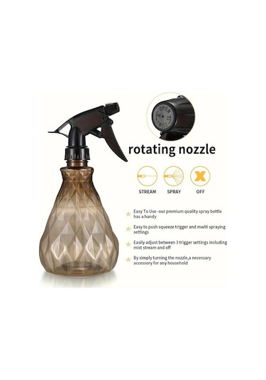 Willowhaven Yeşil + Altın 2 Adet 500ml Şık Geometrik Sprey Şişe, Ayarlanabilir Bahçe Sulama Aparatı