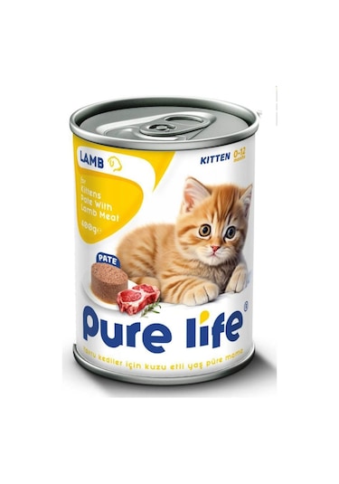 Pure Life Kuzu Etli Pate Yavru Kedi Maması 400 G