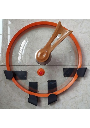 12 Adet Duvara Monte Tencere Kapağı Saklama Tutucu Raf Mutfak Aksesuarları Düzenleyici Diğer