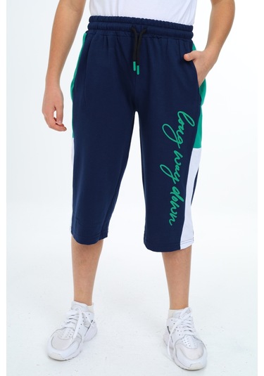 Erkek Çocuk Garni Detaylı Kapri Alt 12204 Lacivert