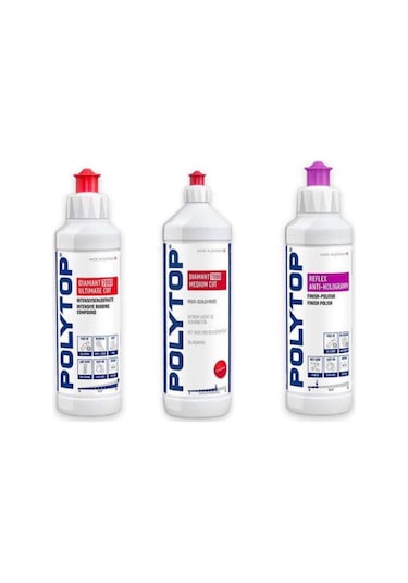 Polytop 2000 Agresif 5000 İnce Pasta Reflex Hare Giderici Set 250 ML